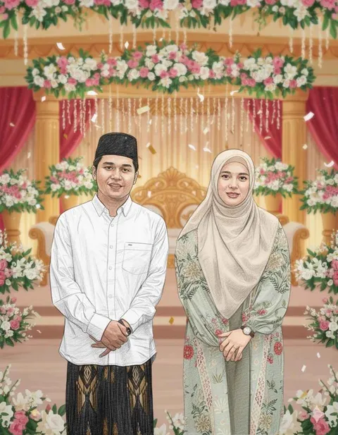 Foto sampul undangan Abdu & Shinna