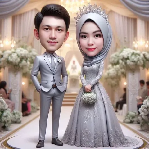 Foto sampul undangan Monica & Wandi