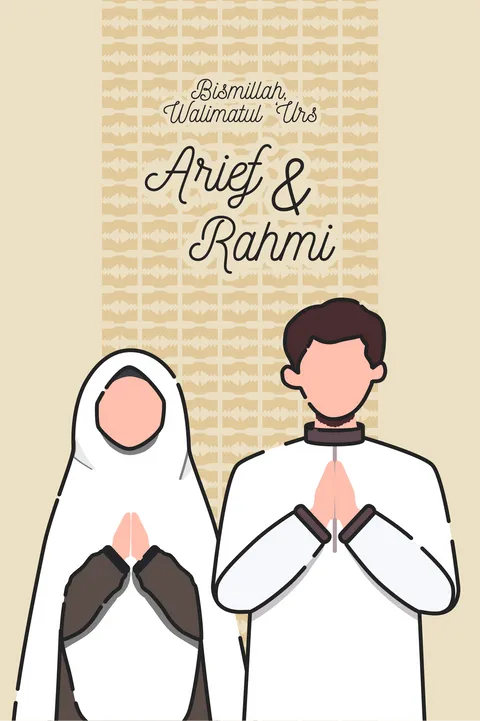 Foto sampul undangan Rahmi & Arief