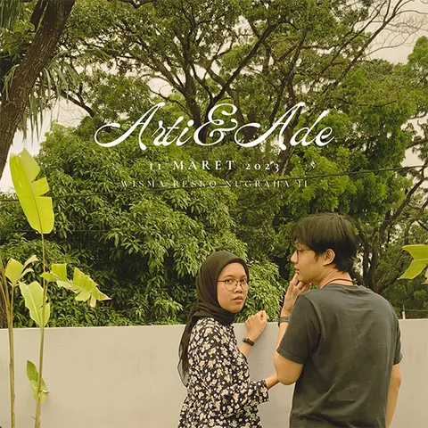 Foto sampul undangan Ade & Arti