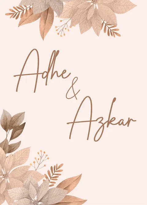 Foto sampul undangan Azkar & Adhe