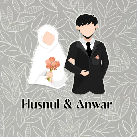 Foto sampul undangan Anwar & Husnul