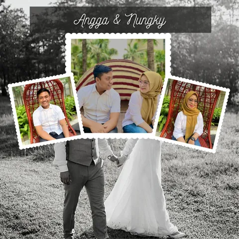 Foto sampul undangan Nungky & Angga