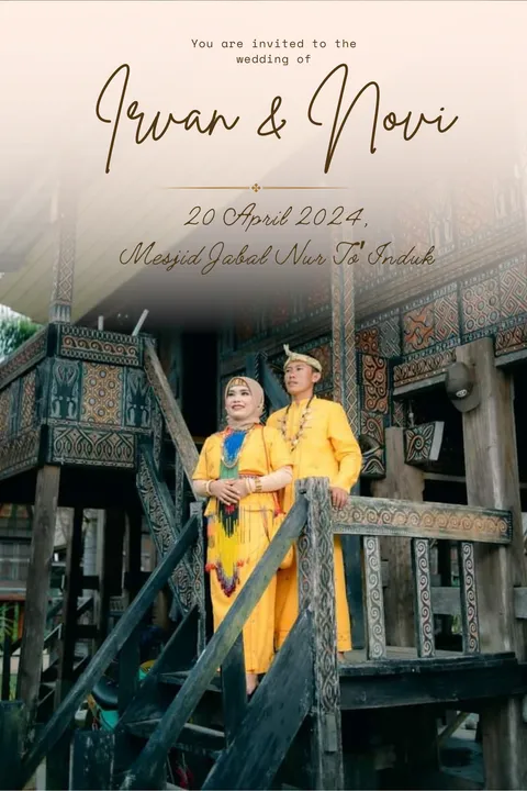 Foto sampul undangan Irvan & Novi