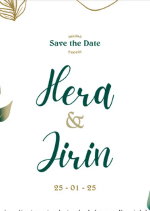Foto sampul undangan Jirin & Hera