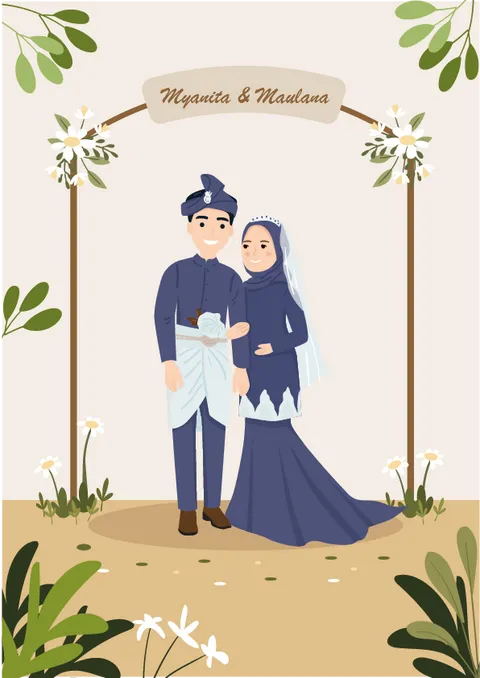 Foto sampul undangan Maulana & Myanita