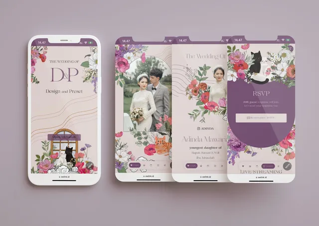 Desain undangan Whimsical Colorful